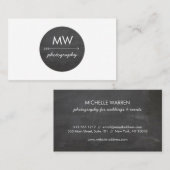 Pijl-kartonnen heupmonogram cirkel visitekaartje (Voorkant / Achterkant)