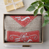 Pijl-kerstfeestdag voor kerstmis in Santa's Tissuepapier (Geschenk)