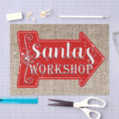 Pijl-kerstfeestdag voor kerstmis in Santa's Tissuepapier (Craft)