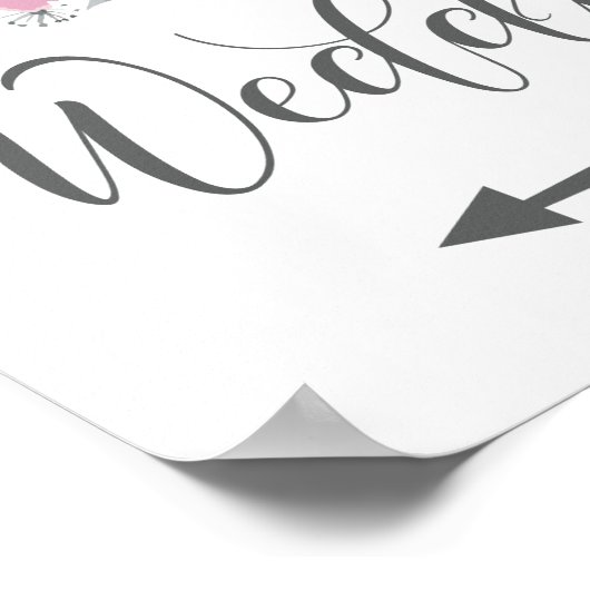 Pijl-links borden poster (Hoek)