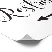 Pijl-links voor het ondertekenen van Restrooms Wed Poster (Hoek)