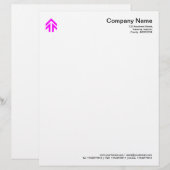 Pijl - Magenta Custom Briefhoofd (Voorkant / Achterkant)