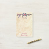 Pijl met veren en bloemen Post-it Nota's Post-it® Notes (Op bureau)