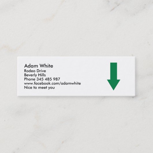 Pijl Mini Visitekaartje (Voorkant)