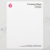 Pijl - Neon Red Persoonlijk Briefhoofd (Voorkant)