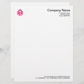 Pijl - Neon Red Persoonlijk Briefhoofd (Voorkant / Achterkant)