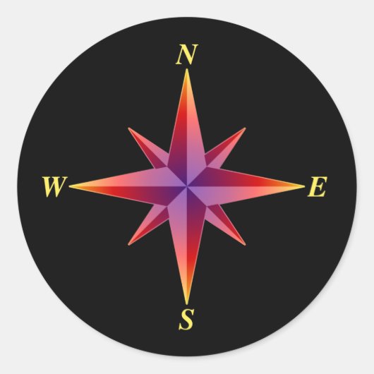 Pijl-noord Ronde Sticker (Voorkant)