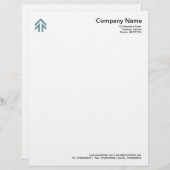 Pijl - Ocean Green Custom Briefhoofd (Voorkant / Achterkant)