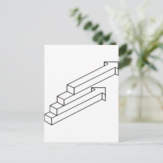 Pijl- of Staalsoptische verlichting Briefkaart (Staand voorkant)