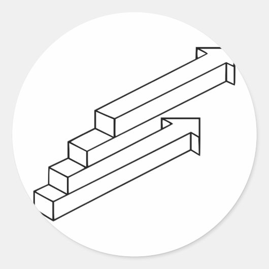 Pijl- of Staalsoptische verlichting Ronde Sticker (Voorkant)