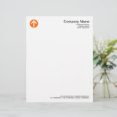 Pijl-omcirkeld - Oranje Briefhoofd Ontwerp (Staand voorkant)