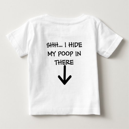 pijl-omlaag, SHH... IK HEB MIJN POOP HIER VERHUURD (Achterkant)