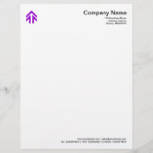 Pijl - Paars Custom Briefhoofd (Voorkant)