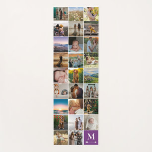 Pijl Paarse Monogram 26 Vierkante Fotocollage Yogamat