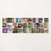 Pijl Paarse Monogram 26 Vierkante Fotocollage Yogamat (Voorkant (horizontaal))