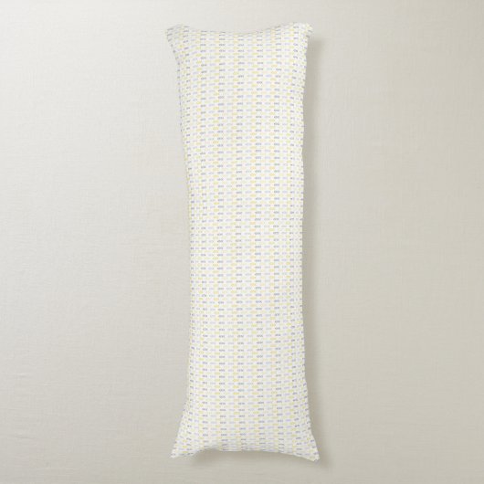 Pijl Pattern Yellow & Grey Body Pillow Lichaamskussen (Voorkant Verticaal)