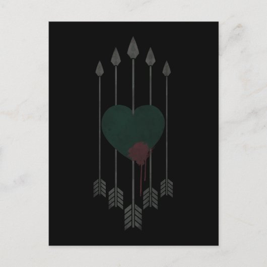 Pijl | Pijlen door het hart Briefkaart (Voorkant)