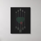 Pijl | Pijlen door het hart Canvas Afdruk (Voorkant)