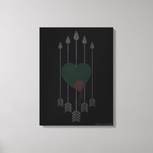 Pijl   Pijlen door het hart Canvas Afdruk