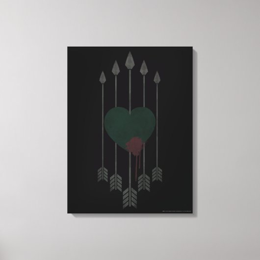 Pijl | Pijlen door het hart Canvas Afdruk (Voorkant)