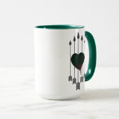 Pijl | Pijlen door het hart Mok (Voorkant rechts)