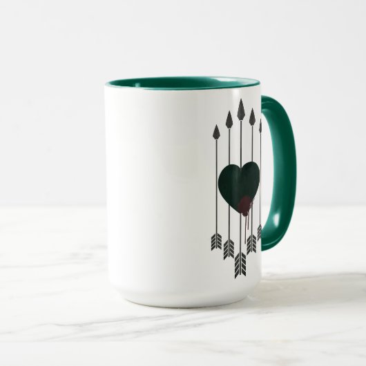 Pijl | Pijlen door het hart Mok (Voorkant rechts)