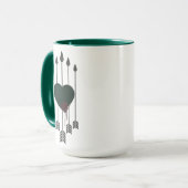 Pijl | Pijlen door het hart Mok (Voorkant links)