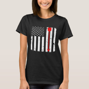 Pijl-pijlstang voor boogschieten Amerikaanse vlag T-shirt