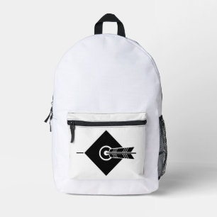 Pijl raakt doel bedrukte rugzak