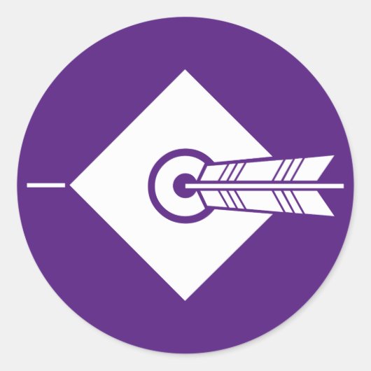 Pijl raakt doelstickers en labels (Voorkant)