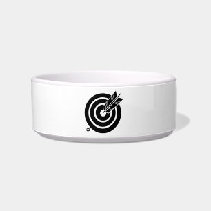 Pijl raakt een rond doel Bowls Voerbakje