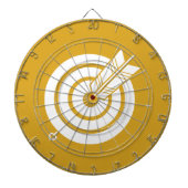 Pijl raakt een rond doel dartbord (Voorkant)