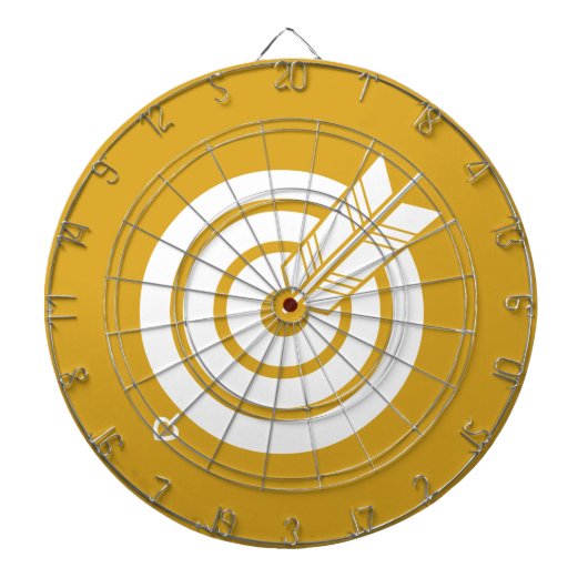 Pijl raakt een rond doel dartbord (Voorkant)