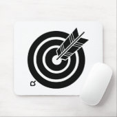 Pijl raakt een rond doel muismat (Met muis)