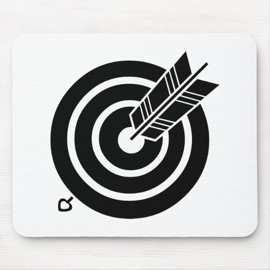 Pijl raakt een rond doel muismat (Voorkant)