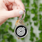 Pijl raakt een rond doel Sleutelhangers (Hand)