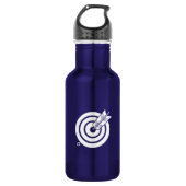 Pijl raakt een rond doel waterfles  (Voorkant)