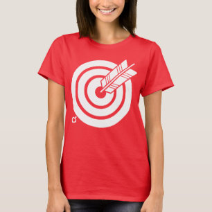 Pijl raakt een rond doelwit t-shirt