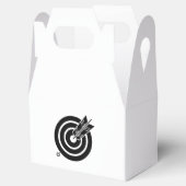 Pijl raakt een ronde doelventiel bedankdoosjes (Geopend)