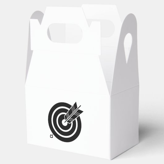 Pijl raakt een ronde doelventiel bedankdoosjes (Geopend)