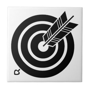 Pijl raakt ronde doel Decoratieve tegels Tegeltje
