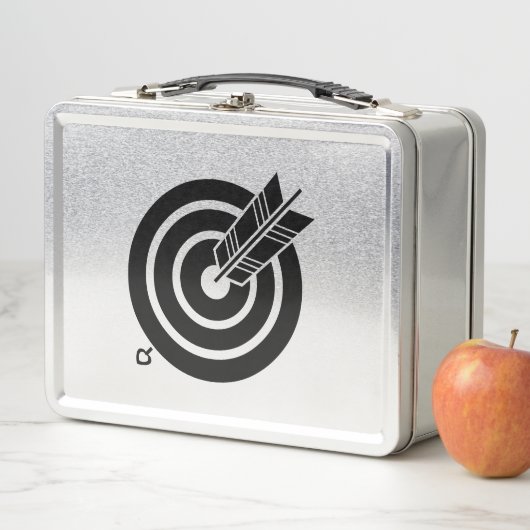 Pijl raakt ronde doel Lunch Boxes (In situ)