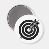 Pijl raakt ronde doelmagneten magneet (Voorkant / Achterkant)