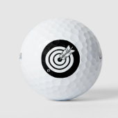 Pijl raakte een rond doel Golf Balls Golfballen (Voorkant)