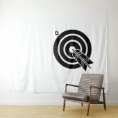 Pijl raakte een ronde doel Tapestries Wandkleed (In Situ (horizontaal))