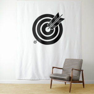 Pijl raakte een ronde doel Tapestries Wandkleed