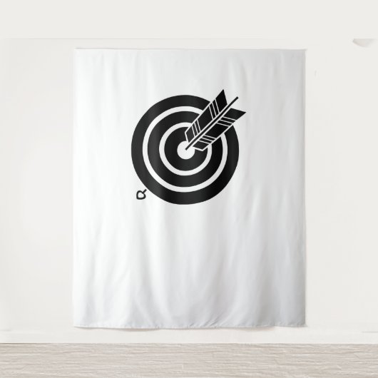 Pijl raakte een ronde doel Tapestries Wandkleed (Voorkant)