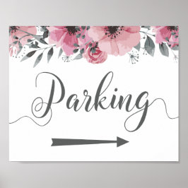 Pijl-rechts parkeren poster