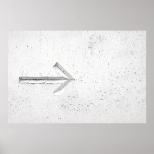Pijl-rechts tegen muur poster (Voorkant)