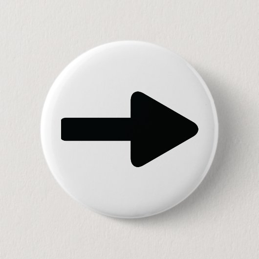pijl-rechts zwart ronde button 5,7 cm (Voorkant)